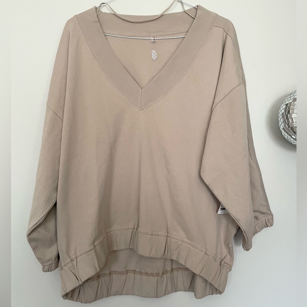 NWT Free People Movement Key Player Layer Oversized Sweatshirt Size XS